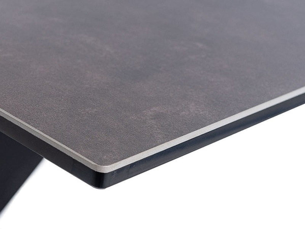 Стіл SALVADORE CERAMIC II темно-сірий CORSO GREY /чорний мат 120(180)X80