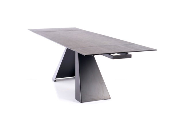 Стіл SALVADORE CERAMIC II темно-сірий CORSO GREY /чорний мат 120(180)X80
