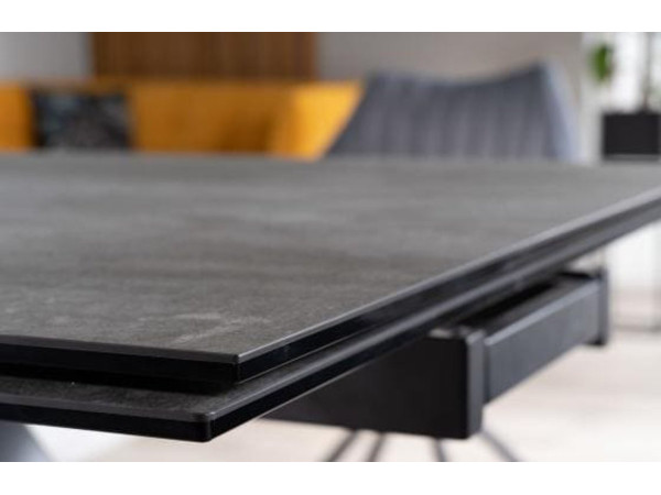 Стіл SALVADORE CERAMIC II темно-сірий CORSO GREY /чорний мат 120(180)X80