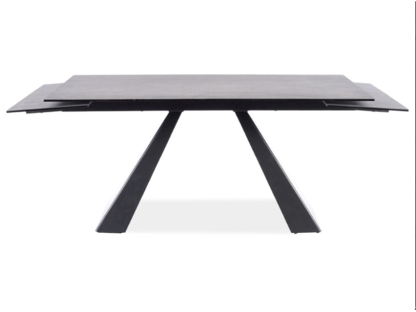 Стіл SALVADORE CERAMIC II темно-сірий CORSO GREY /чорний мат 120(180)X80
