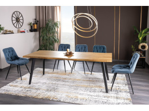 Стіл FRESNO 120(180)X80 дуб/чорний каркас